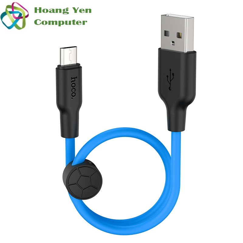 [25CM] Cáp Sạc MICRO USB Hoco X21 Plus Dài 25CM Dây Silicon Mềm Dẻo Chống Cháy - BH 1 Năm - Hoàng Yến Computer