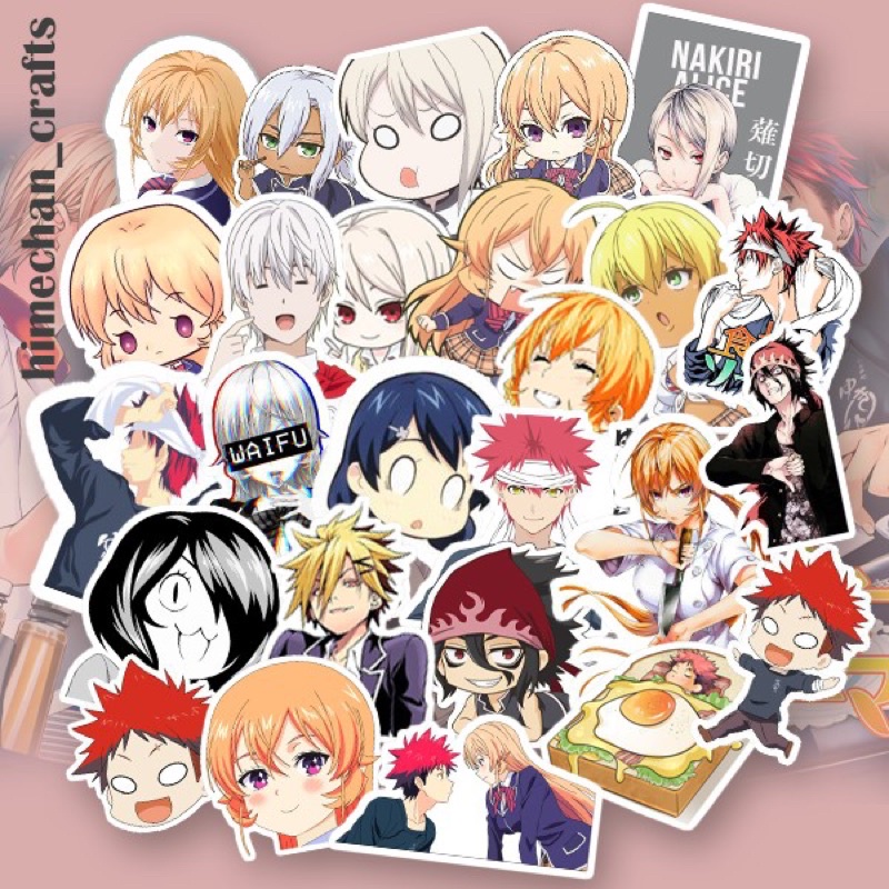 30-60 Sticker vua đầu bếp food wars shokugeki no Soma/ hình dán vua đầu bếp Food wars