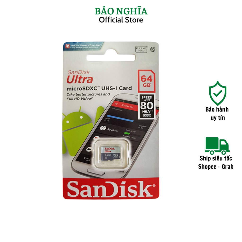 Thẻ nhớ 32G 64G 128G SanDisk chuyên dùng cho camera