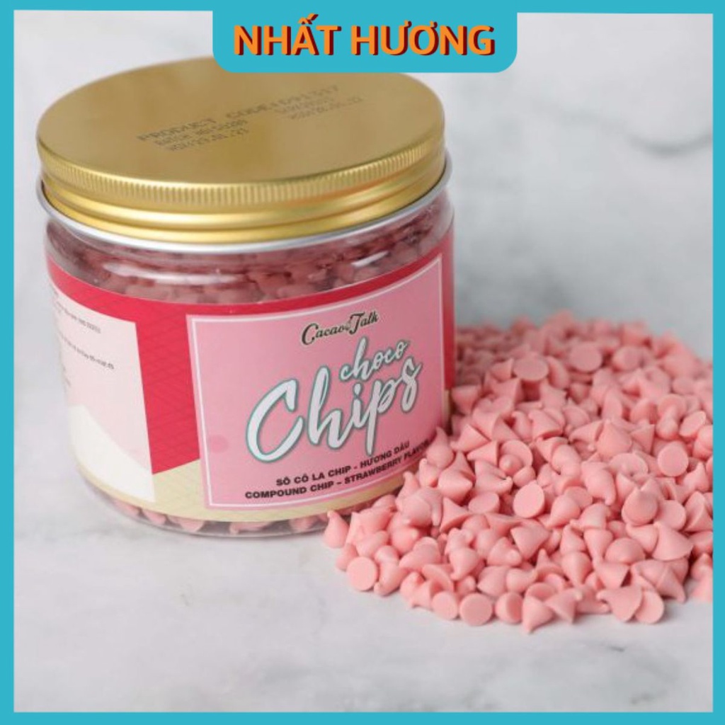 [ Chỉ Giao TP HCM Và Khu Vực Lân Cận]Sô Cô La Chíp Dâu Cacao Talk 300gr