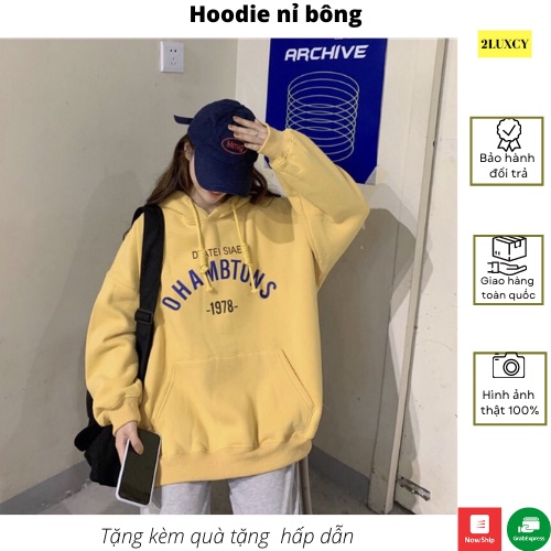 Áo khoác nỉ  Áo khoác hoodie nam nữ đẹp HDI form rộng Unisex chất nỉ thường mềm mịn - LUXCY