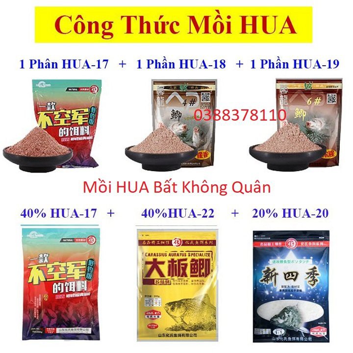 Mồi Hua Bất Không Quân, Cám Câu Cá, Mồi Câu Các Loại Cá - CC1