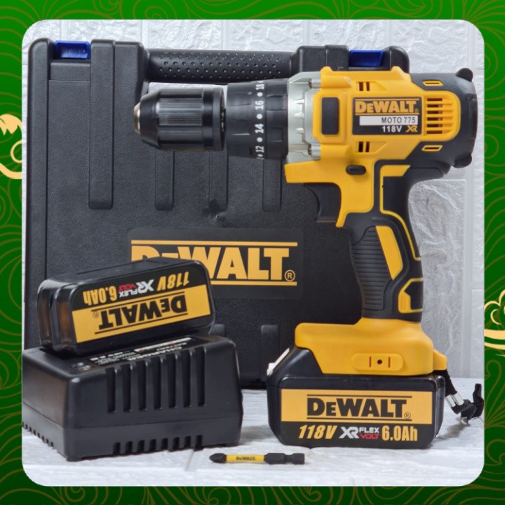 Máy Khoan Pin Dewalt 118V Tăng kèm mũi vít Dewalt, Auto Lock