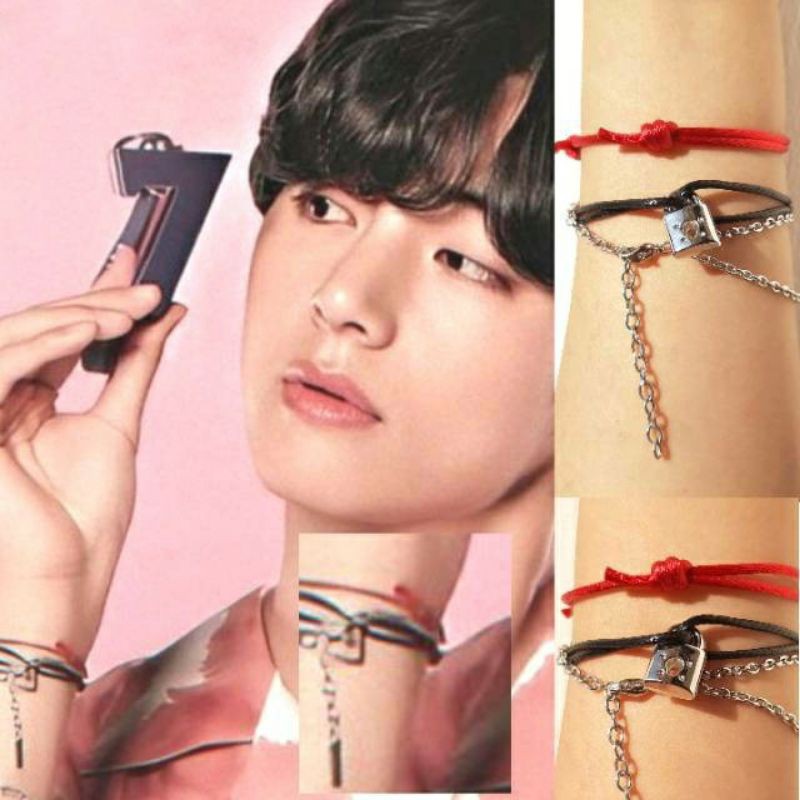 Vòng tay sợi màu đỏ cheap moment Taehyung