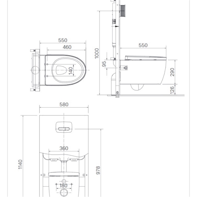 Bồn cầu treo tường INAX AC-952VN