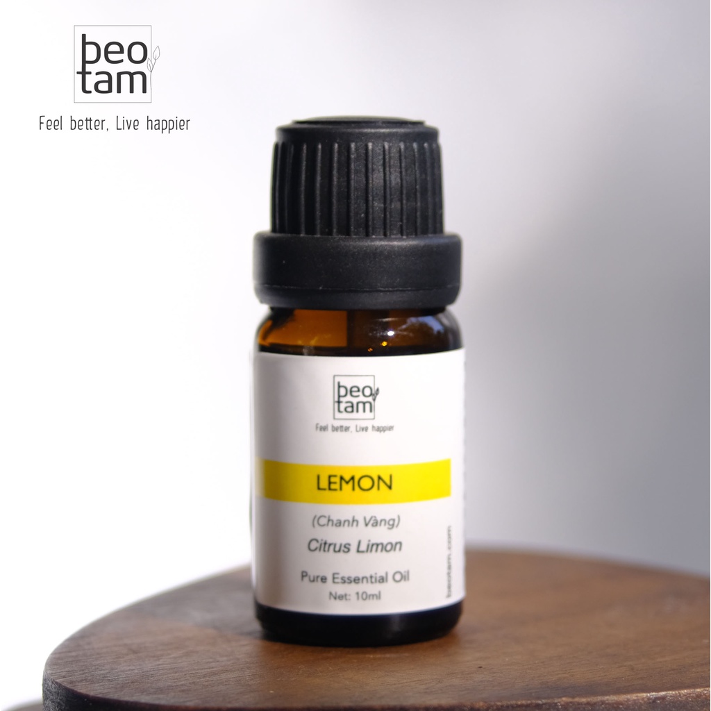 Tinh Dầu Chanh Vàng Bèo Tấm - Lemon Essential Oil cải thiện hệ hô hấp, nâng cao khả năng tập trung, thư giãn, thoải mái