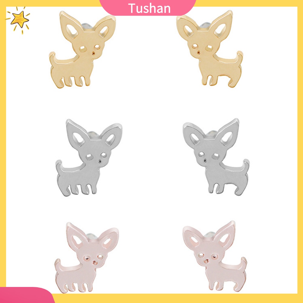 Khuyên tai nữ trang tạo hình chú chó ngộ nghĩnh