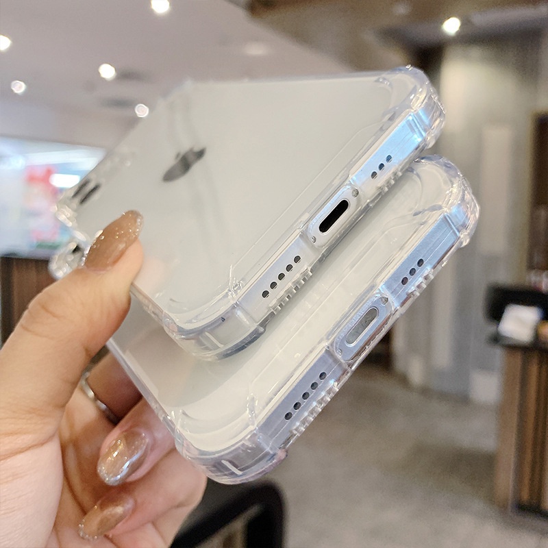 Ốp điện thoại chống rơi độ dày 1.5mm màu trong suốt cho iphone 13 12 11 Pro Max 6 6s 7 8 Plus X XS Max 13 12 Mini | BigBuy360 - bigbuy360.vn