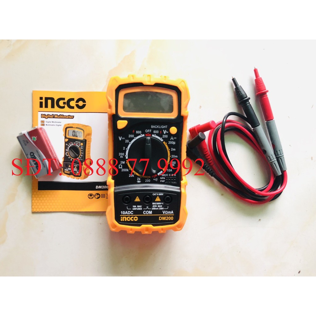 Đồng hồ đo điện vạn năng Ingco DM200
