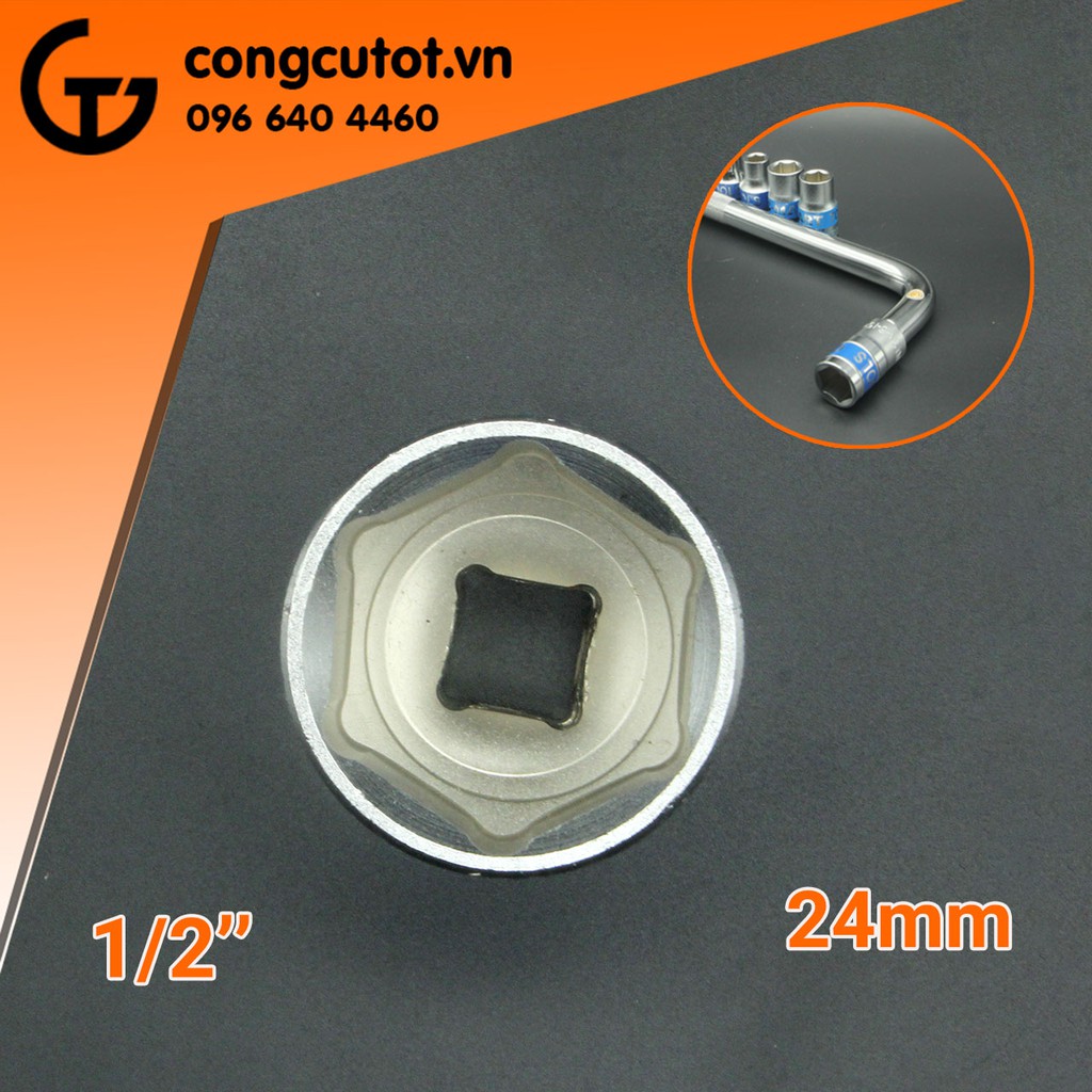 Đầu tuýp lục giác ngắn 1/2&quot; C-MART F0029A-6 (20mm-32mm)