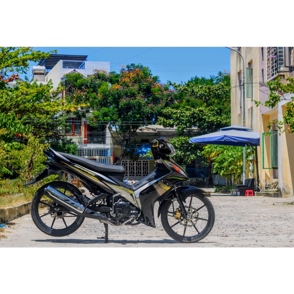 Tem Rời Dán Xe Exciter 2009 Mẫu Vàng Đen Hàng Hot, Hàng 3 Lớp Chất Lượng Cao