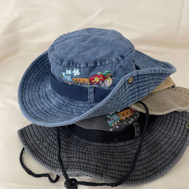 Mũ Cao Bồi Denim Chống Nắng Điều Chỉnh Được Cho Thanh Thiếu Niên