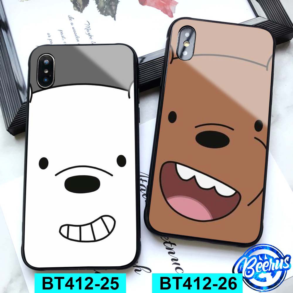 [FREESHIP từ 50K] [ iPhone ] Ốp Lưng Kính Cặp Đôi Ice Bear & Grizzly - Kính chống xước, chất dày đẹp