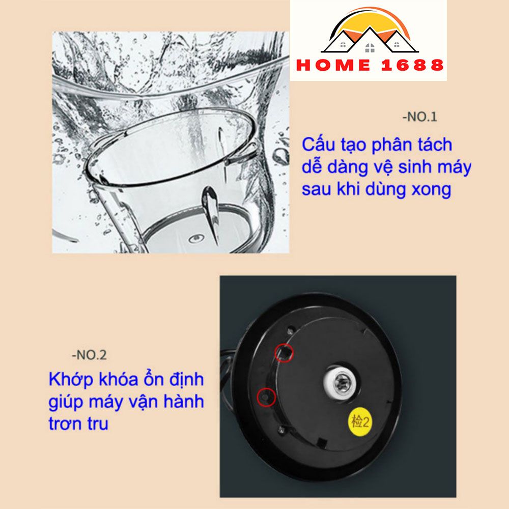 Máy Xay Thịt, Xay Rau Củ Quả Đặt Bàn cối Inox SUS 304 với 4 Lưỡi Dao Đa Năng, Công suất 300W M02 Home 1688