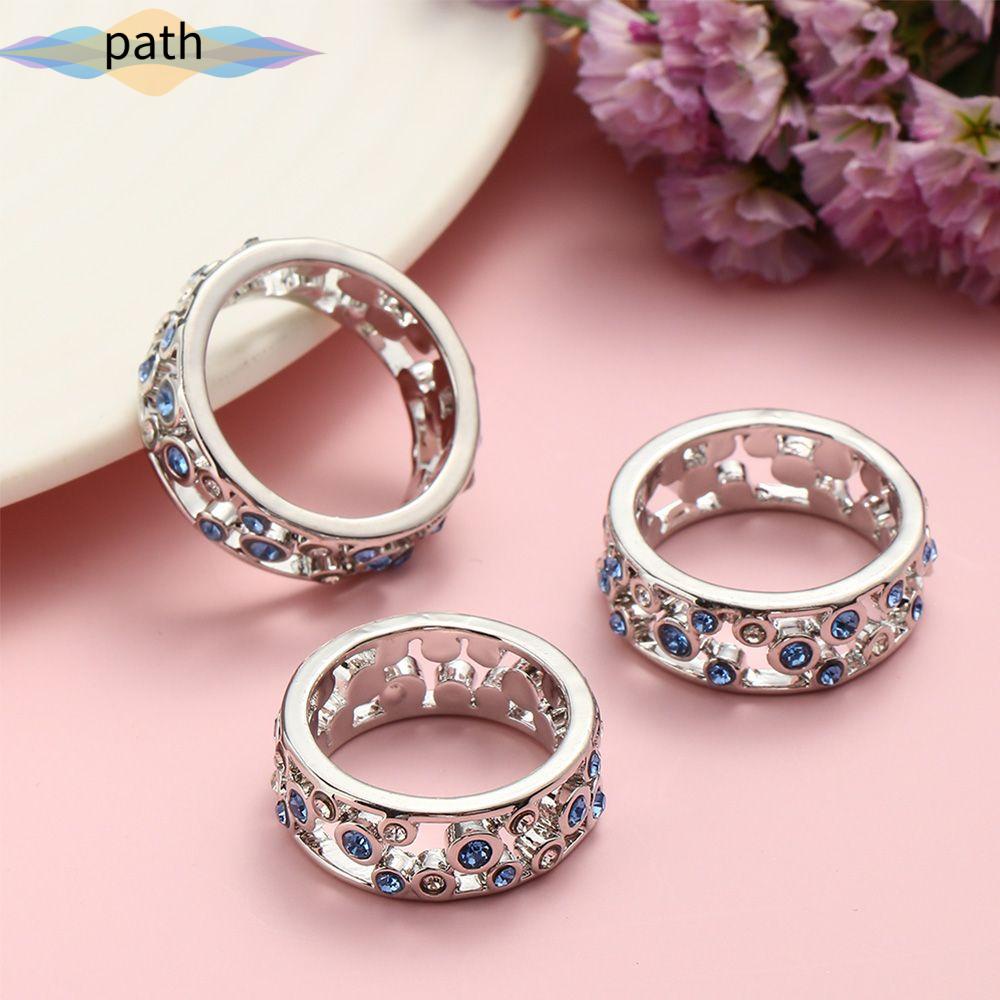 1 Nhẫn Đeo Tay Bằng Hợp Kim Thép Titan Màu Xanh Dương Thời Trang Cho Nữ