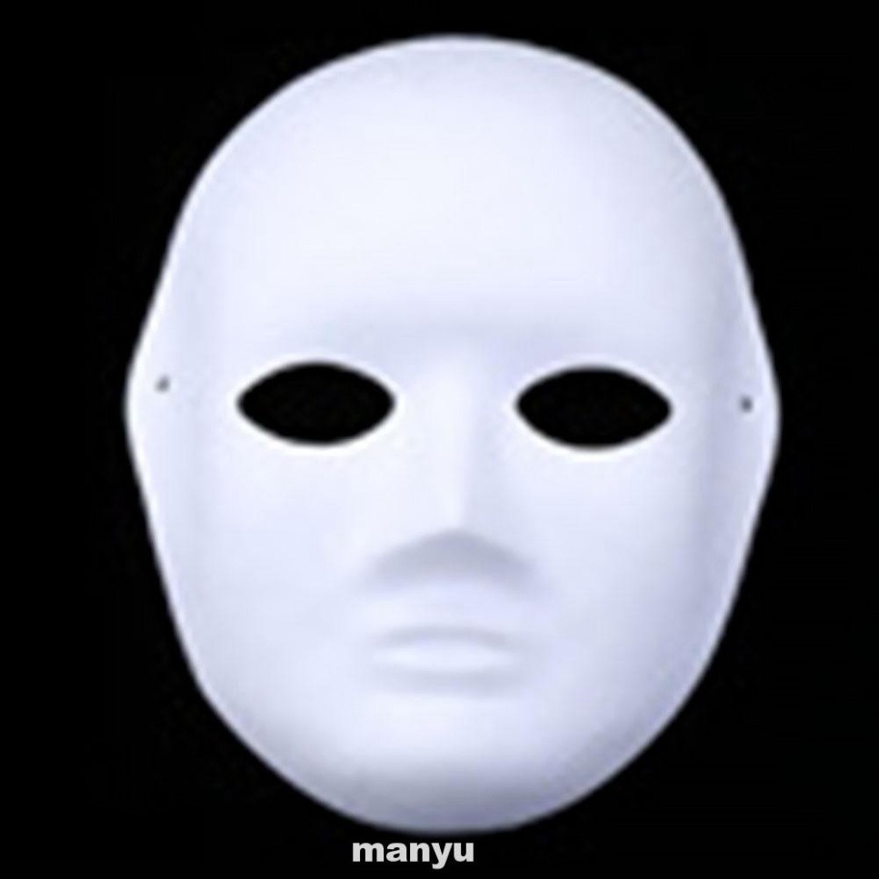 Set 5 Mặt Nạ Giấy Màu Trắng Vẽ Tay Hóa Trang Tiệc Tùng Cho Người Lớn