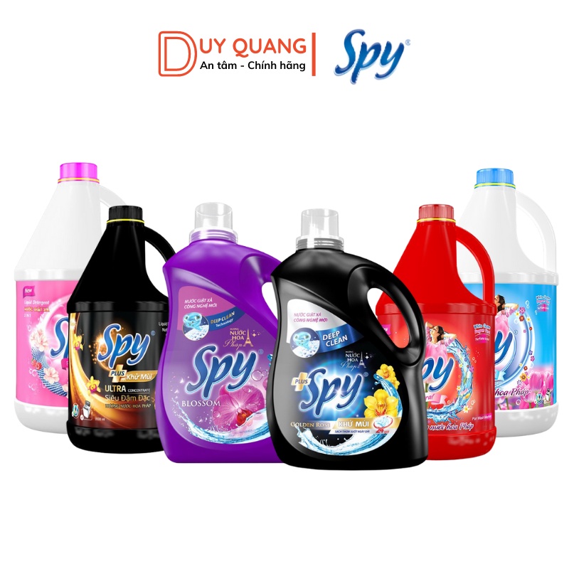 Nước giặt xả SPY chính hãng, mùi hương nước hoa Pháp, thơm lâu, giữ màu quần áo.