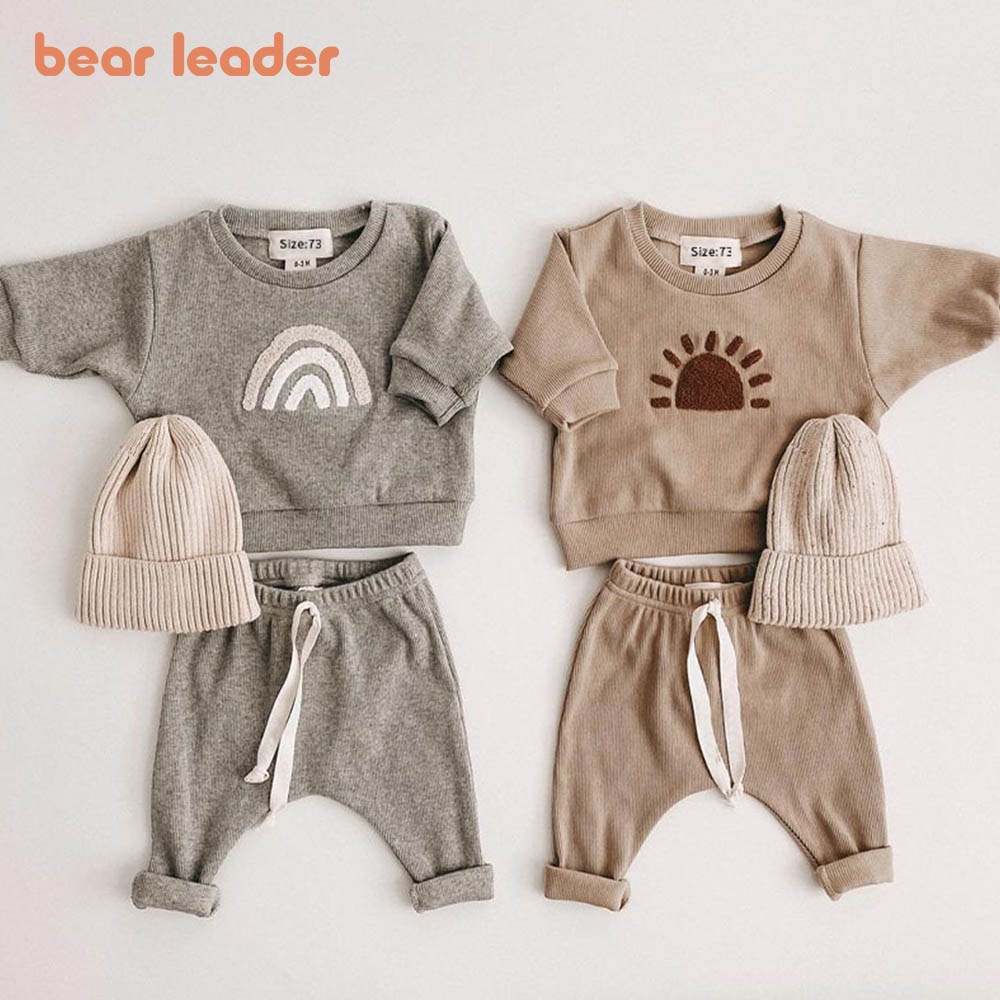 Bộ Đồ Thời Trang Mùa Thu 2 Món Áo Sweater Tay Dài In Chữ Bear Leader 0-3 Tuổi Phong Cách Âu Mỹ Thời Trang Mùa Thu 2022 Cho Bé Trai