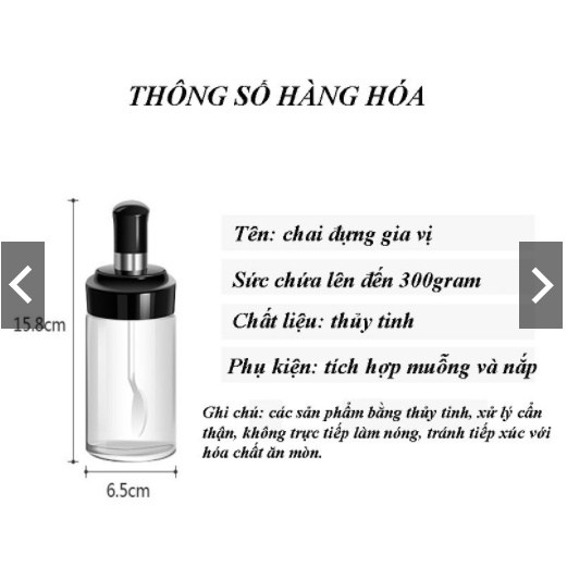 [Hàng Cao Cấp] Lọ Đựng Gia Vị, Hũ Đựng Gia Vị Kèm Muỗng Mẫu Mới | BigBuy360 - bigbuy360.vn