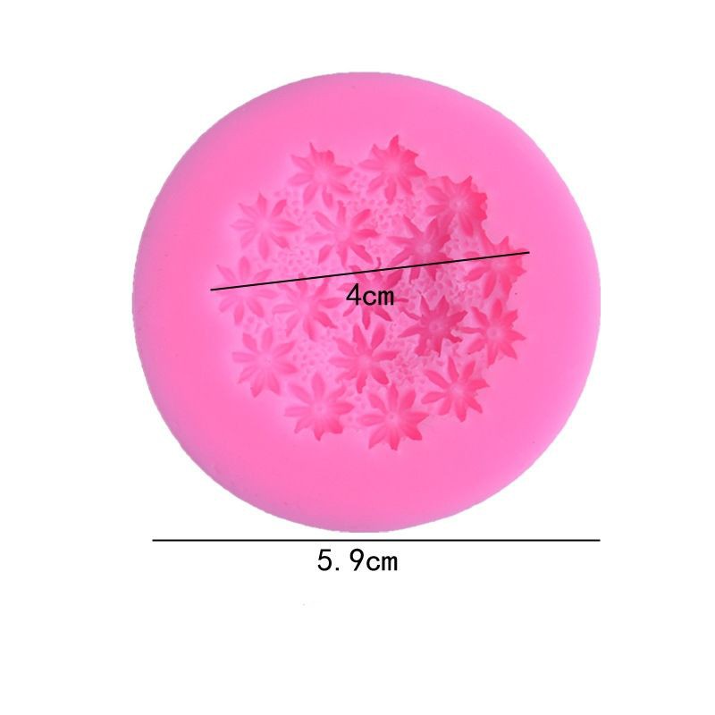 Khuôn silicon 4D chùm hoa nhí 4cm