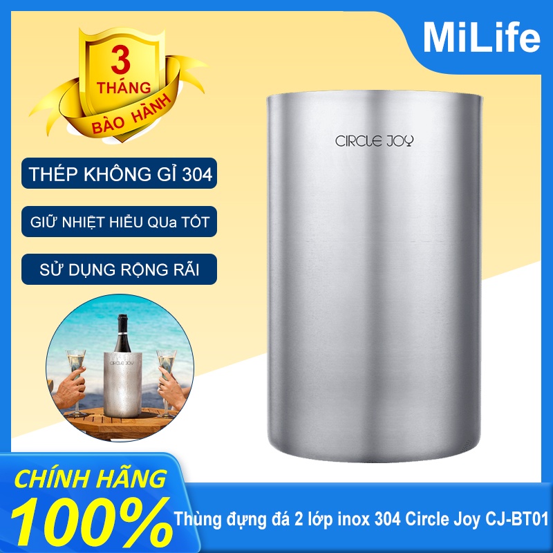 Thùng đựng đá 2 lớp inox 304 Circle Joy CJ-BT01 (Xiaomi phân phối)