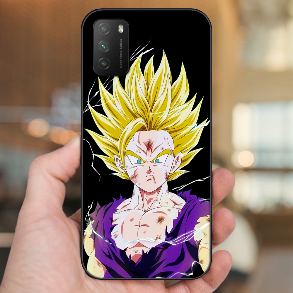 Ốp lưng Xiaomi Poco M3 viền đen in hình Gohan Dragon Ball
