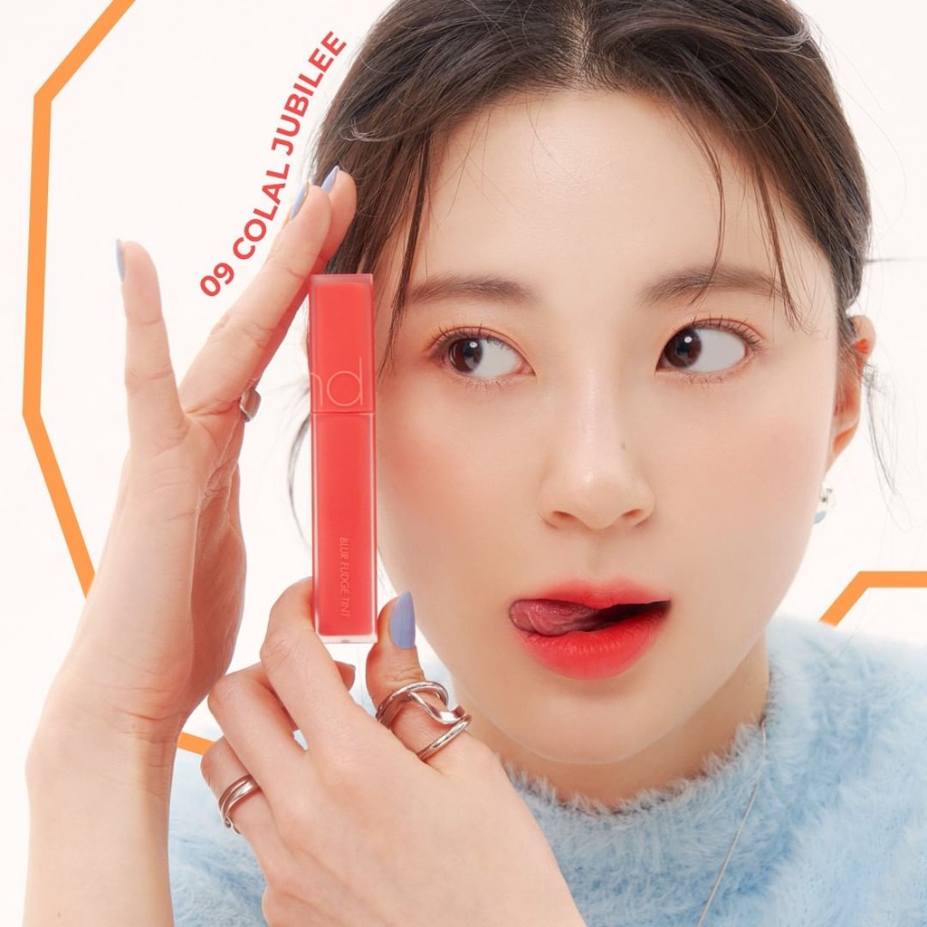 [Rom&amp;nd] Son kem siêu lì, cho đôi môi mịn mượt Hàn Quốc Romand Blur Fudge Tint 5g