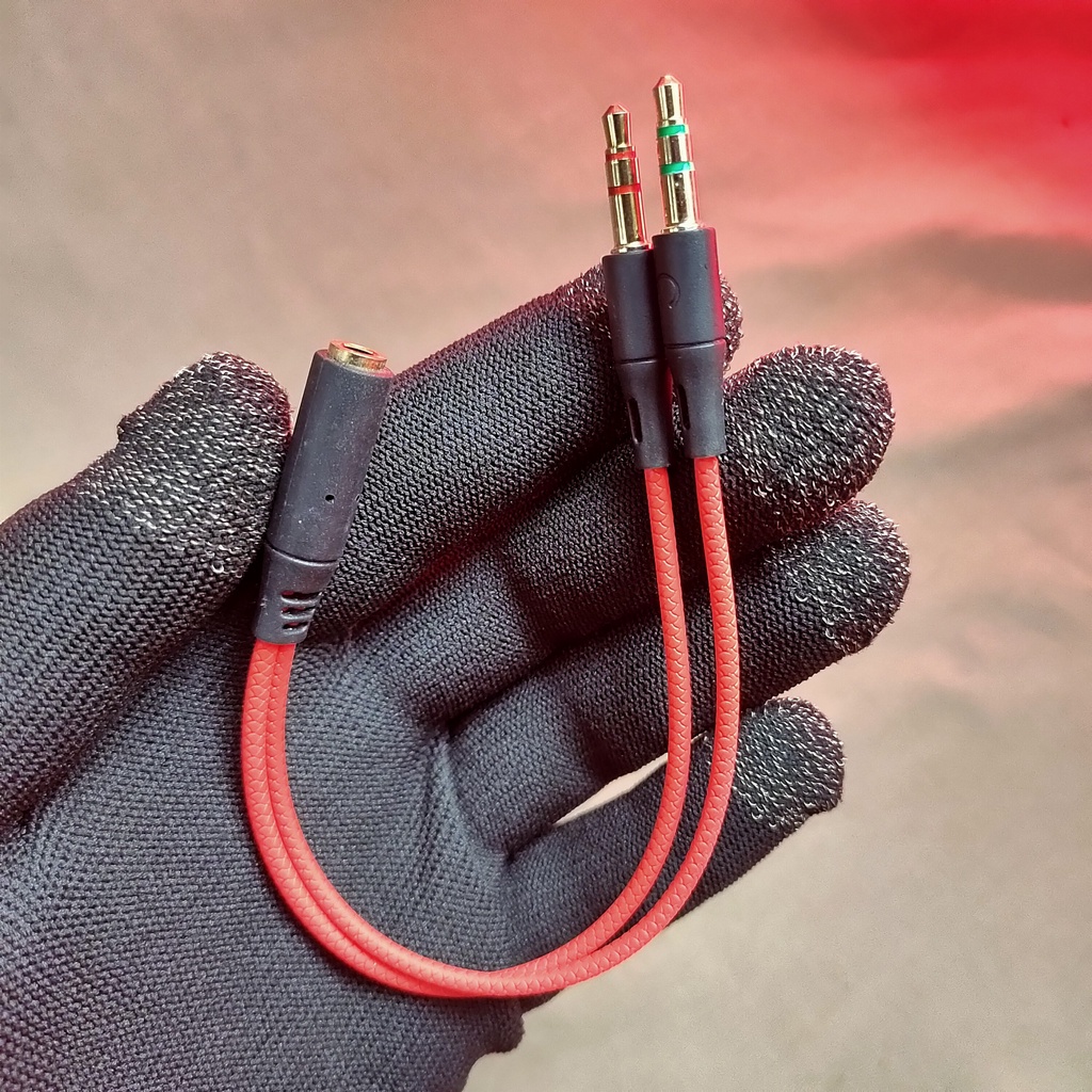 Jack Chuyển Đổi Tai Nghe 3.5mm Chia Sang 2 Đầu 3.5mm Có Micro Và Tai Nghe Cho Máy Tính Và Laptop