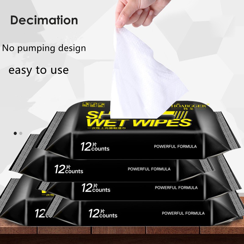Khăn lau giày Wet Wipes vệ sinh giày sneaker không cần giặt 12 khăn, 30 khăn, 80 khăn tiện dụng, an toàn