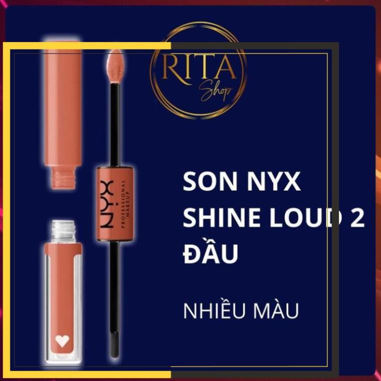 [Bill Canada] Son kem lì 2 đầu NYX Shine Loud Liquid Lipstick chống thấm nước