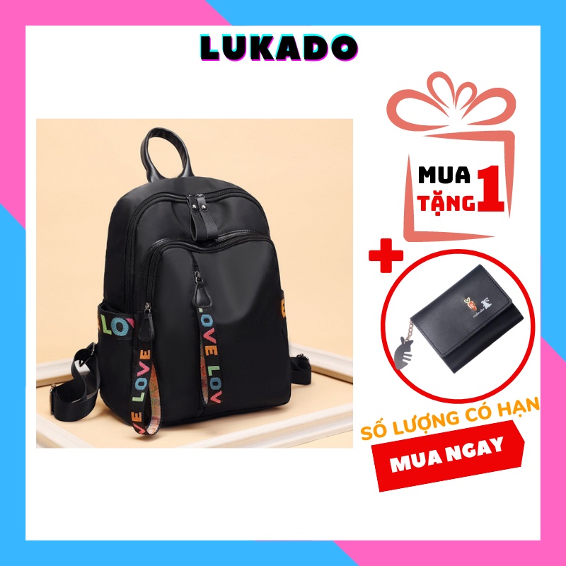 Balo nữ đi học thời trang Hàn Quốc dễ thương chống nước cao cấp đẹp giá rẻ LUKADO BL01