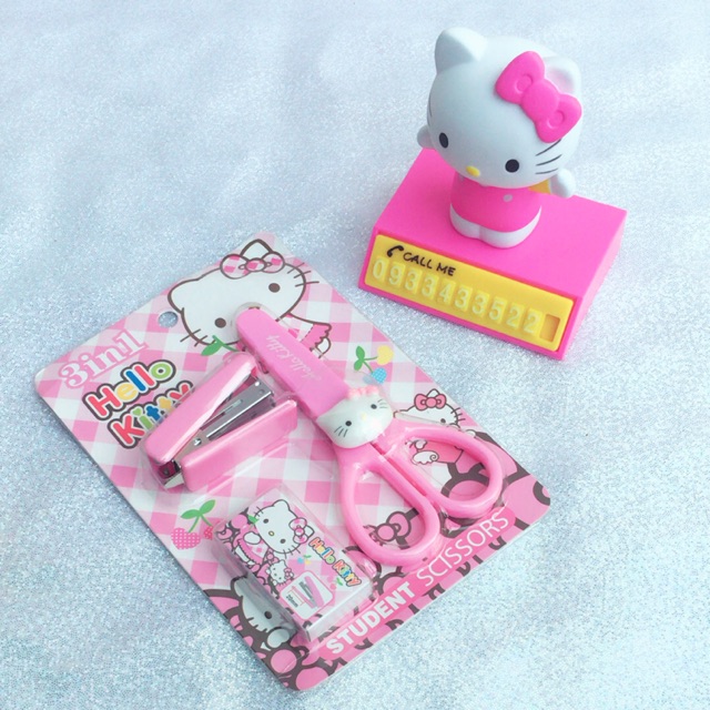 SET KÉO + GHIM BẤM HELLO KITTY