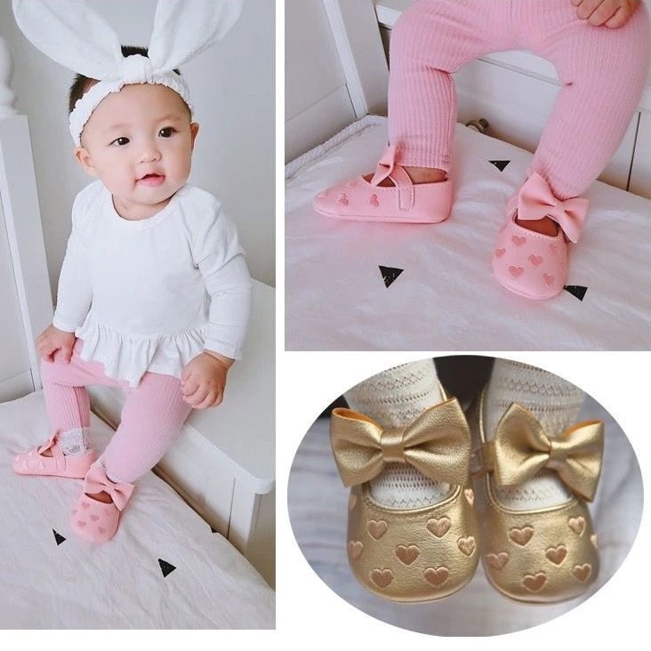 Giày Sneaker Đế Mềm Chống Trượt Cho Bé Gái Sơ Sinh
