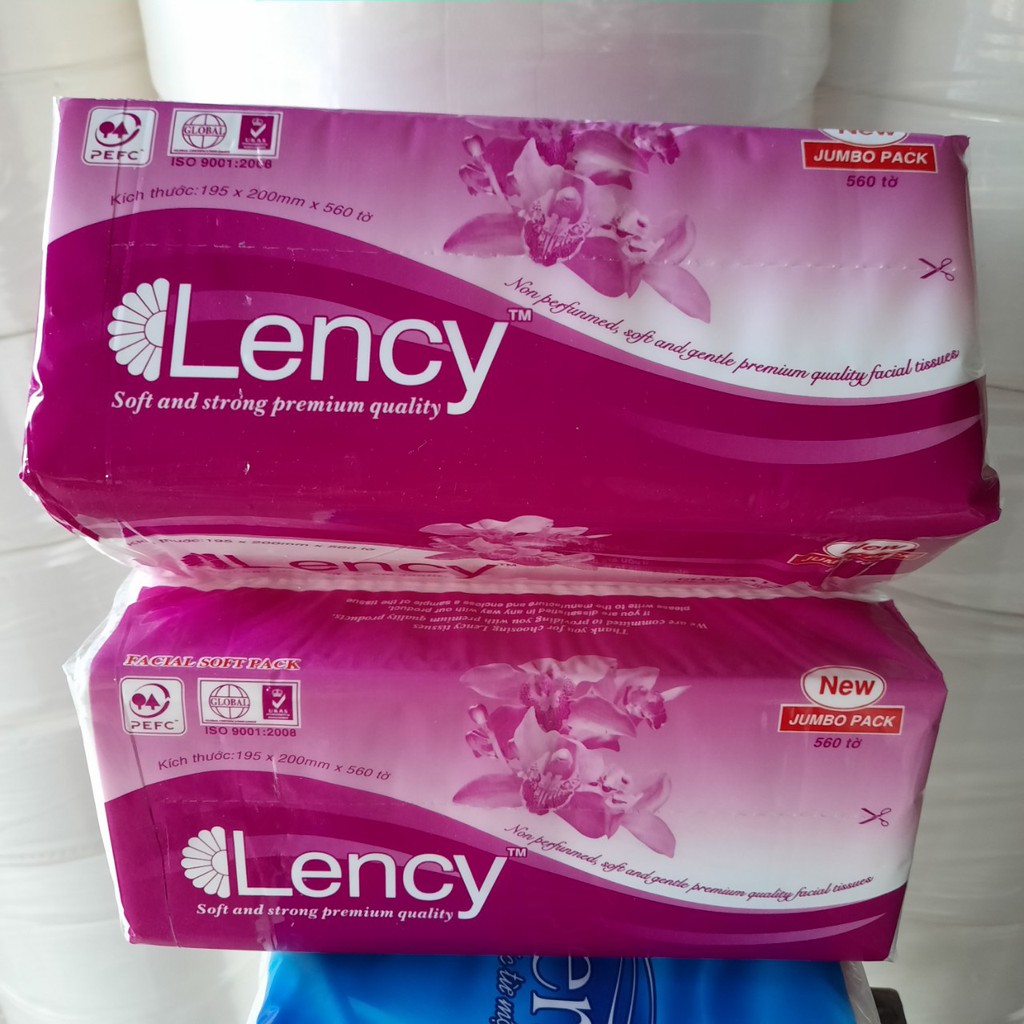 KHĂN ĂN RÚT LENCY 180 tờ x 3LỚP