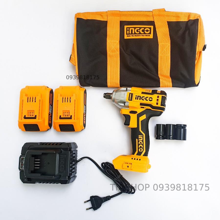 MÁY VẶN BULONG DÙNG PIN 20V INGCO ( động cơ ko chổi than )
