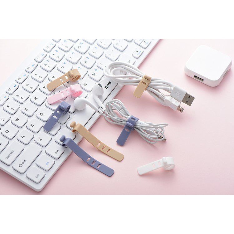 Dụng cụ cố định dây tai nghe bằng dây silicon dễ thương | BigBuy360 - bigbuy360.vn