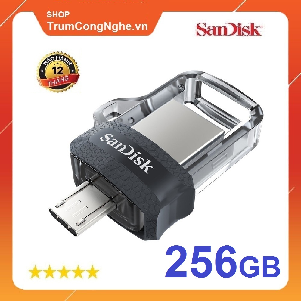 USB OTG SanDisk Ultra 256GB Dual Drive M3.0 - OTG USB 2 Đầu