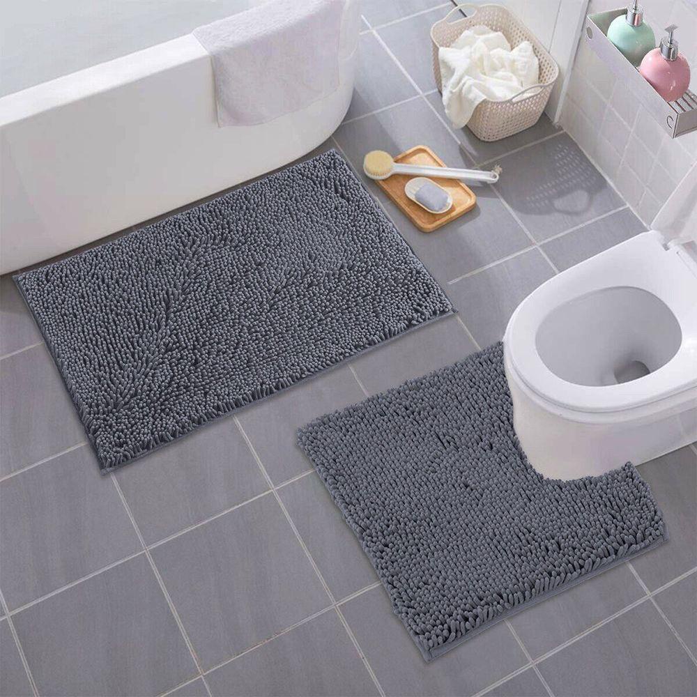 DORAW Bộ 2 Thảm Lót Sàn Nhà Tắm Chống Trượt Chất Lượng Cao