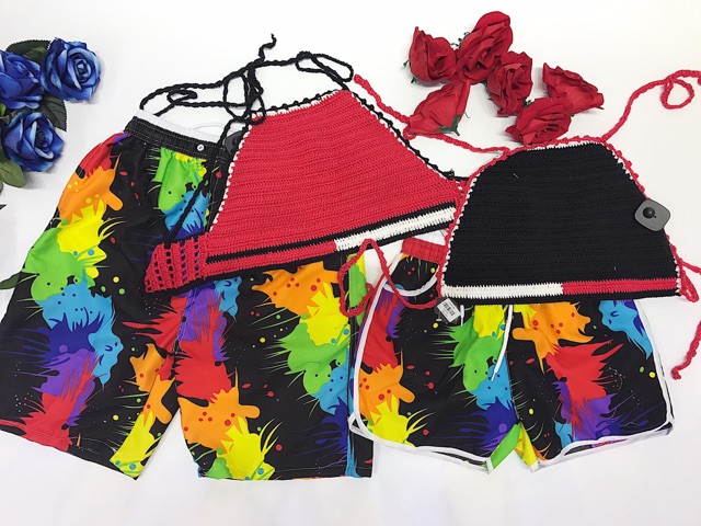 Áo bơi len móc yếm | BigBuy360 - bigbuy360.vn