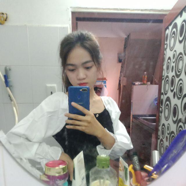 Đầm Nữ Đen Phối Tay Trắng