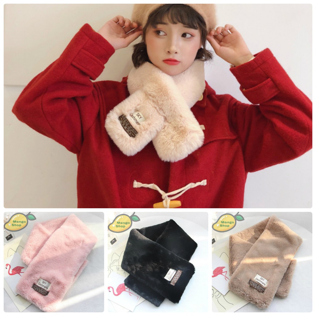Khăn lông thỏ Sky Cashmere đeo chéo