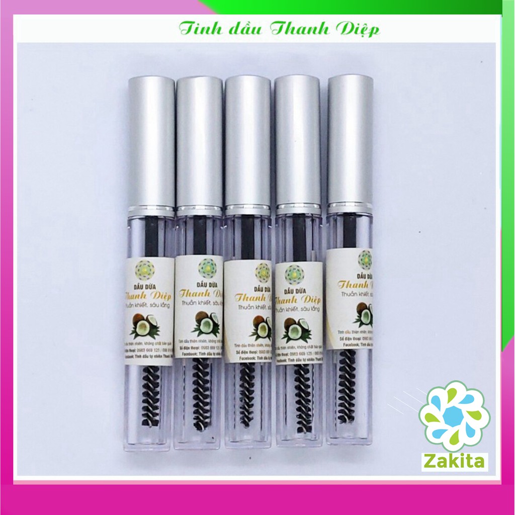 Chai chuốt mi dầu dừa - Vỏ chai mascara nắp bạc 8ml ( Lọ chuốt mi rỗng) đựng dầu dừa Zakita | BigBuy360 - bigbuy360.vn