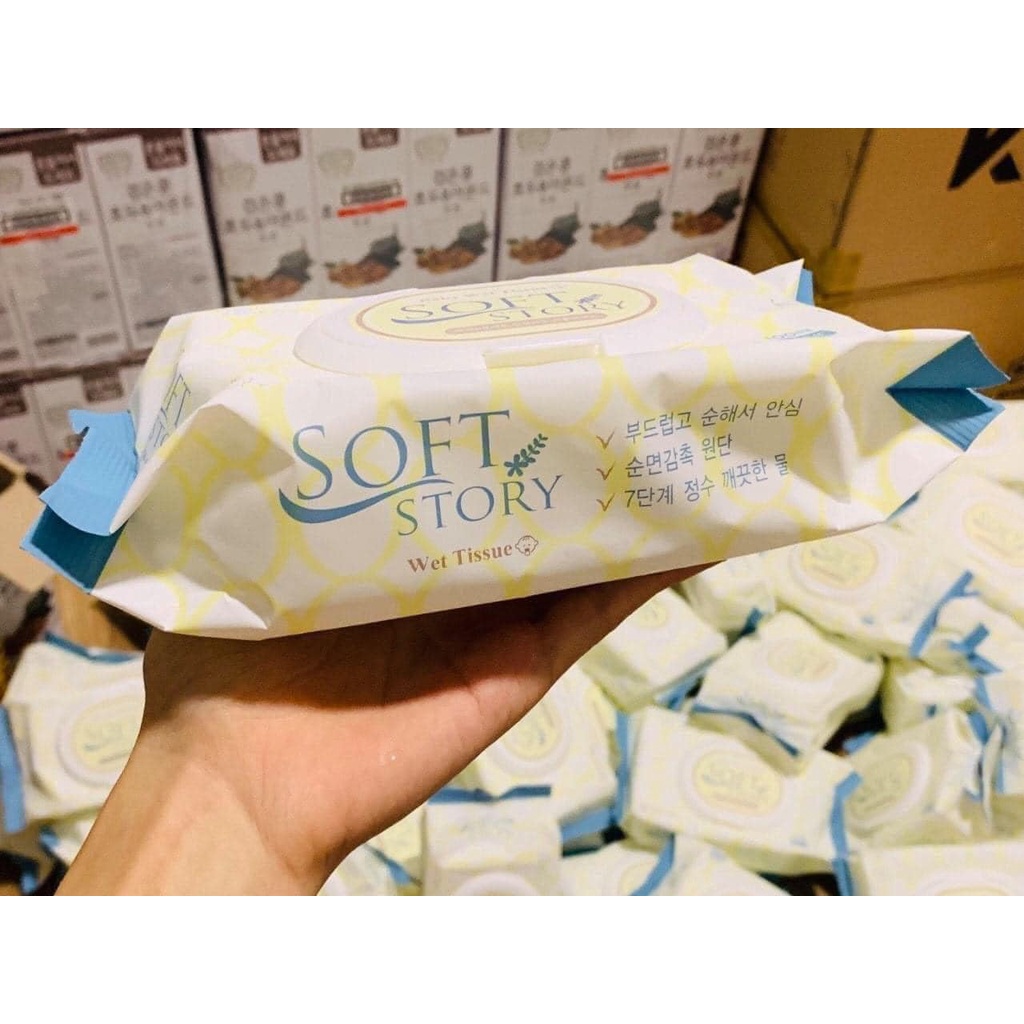 Khăn Giấy Ướt Soft Story Baby Wet Tissue Hàn Quốc - 100 Tờ