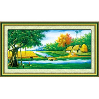[SALE OFF] Tranh thêu chữ thập Làng quê 223016