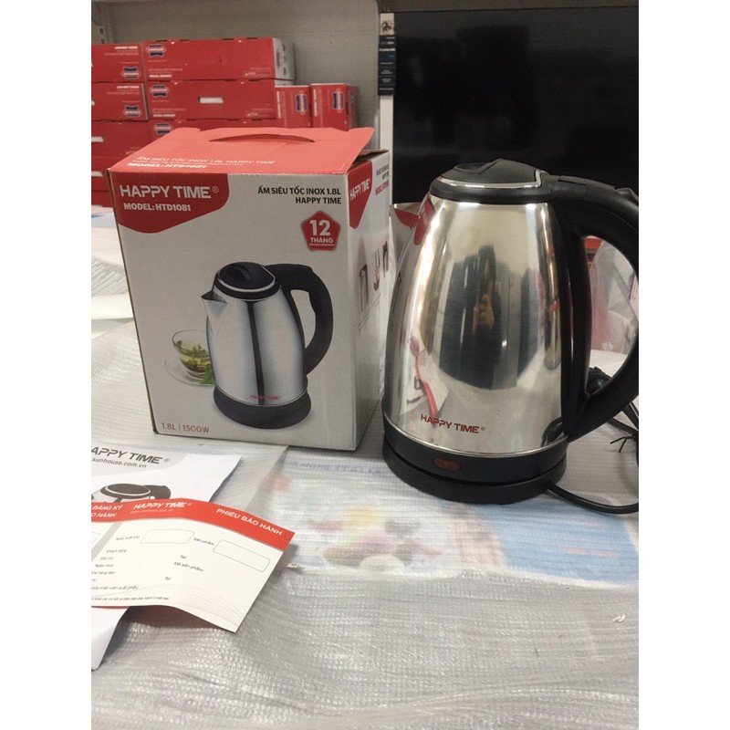 Ấm siêu tốc inox 1.8L HAPPY TIME HTD1081 chính hãng