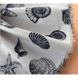 Vải bố vỏ sò đen trắng