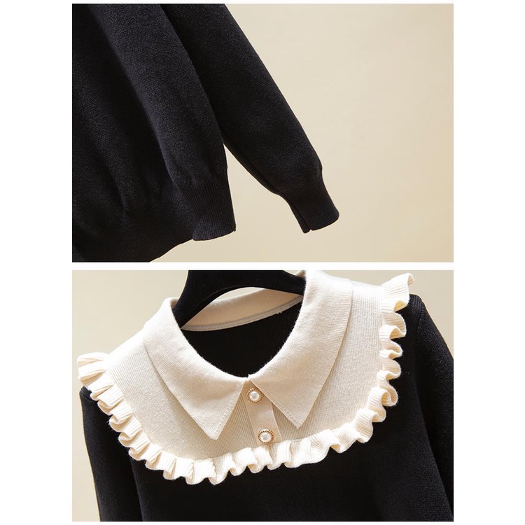 Áo Sweater Dệt Kim Dáng Rộng Thời Trang Thu Đông Dành Cho Nữ