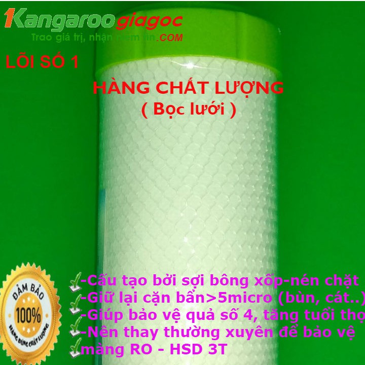 Bộ 3 lõi lọc nước đa năng số 123