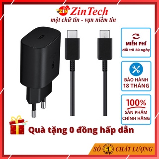 Sạc nhanh ss 25w chính hãng note 10 note 20 a71, a70, a80, a90, s20, s20+, s20 ultra zintech