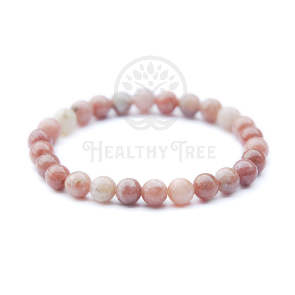 Vòng Tay Chuỗi Hạt Đá Rhodochrosite Tự Nhiên 6mm Cao Cấp